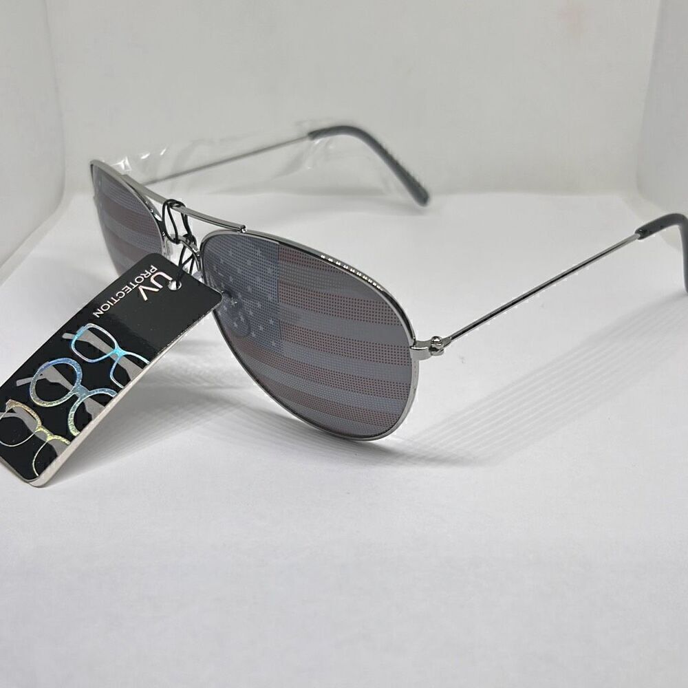 Aviator Patriotic Unisex USA 4th of July Independence Day Sunglasses